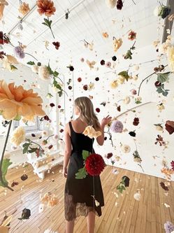 Instagram Background Bloom Hanging Flower Garland on a String