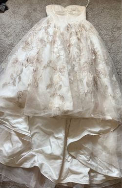 Champagne Blush Oleg Cassini Wedding Dress