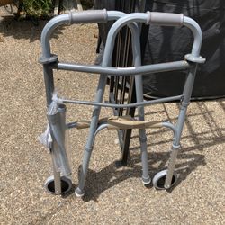 Medline 2-Button Folding Walker 