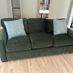 Cypress Iv Foam Sofa Olive Green Microfiber 🙌🏽✨