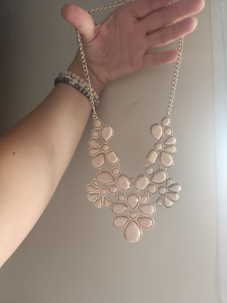 5$ Pink Statement Necklace 