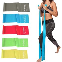 5 Pcs Professional Resistance Bands. Latex-Free, Elastic Band, Work Out Bands, Stretch Bands for Working Out Women or Men, Exercise Bands Set for Phys