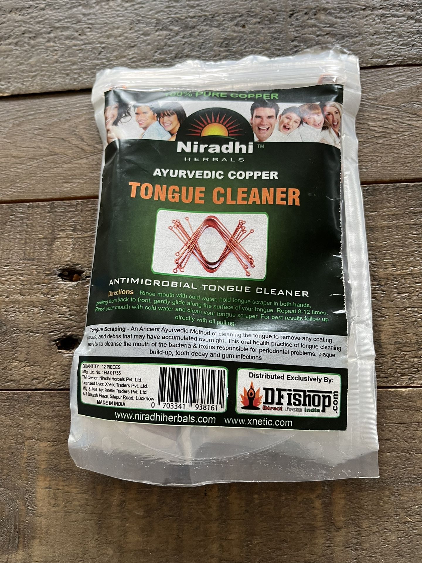 Niradhi Ayurvedic Copper Tongue Cleaners— New—Open Pkg of 10