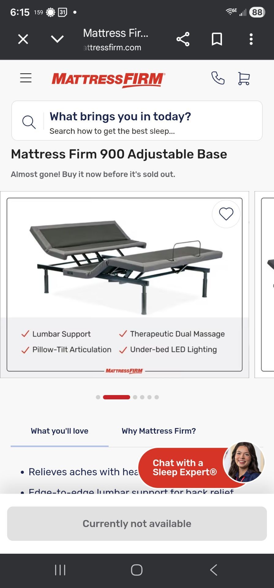 Mattress firm Adjustable Base KING