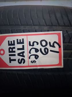 TIRE 225 60 15 each Installed ELMOFLES