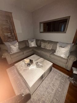Couch and ottoman set