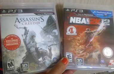 PS3 games Assassin's Creed 3 and NBA 2K 12