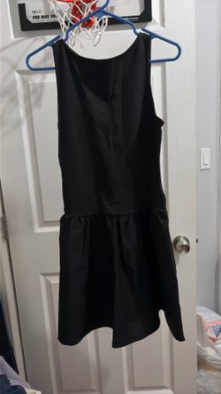 Drop waist black dress
