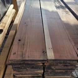 Used Redwood Fence Boards   1 X 8 X 6 Ft 