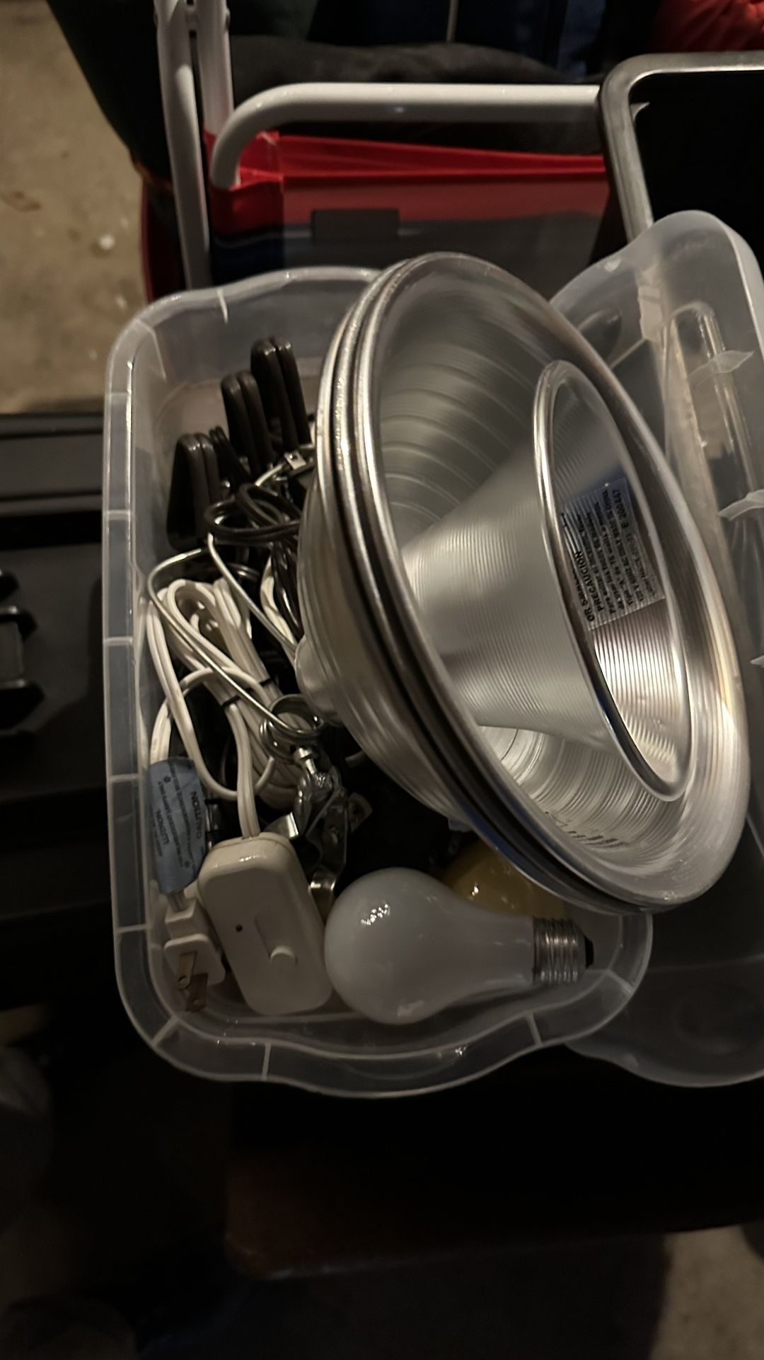 Extension Cords + Hanging Socket Garage Lights