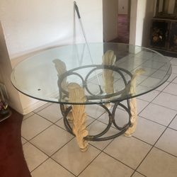 Glass Top Table Round 