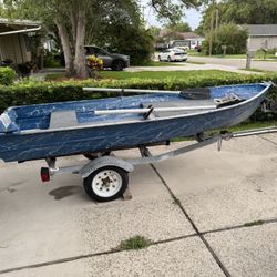 12 Ft Aluminum Boat With Optional Trailer 