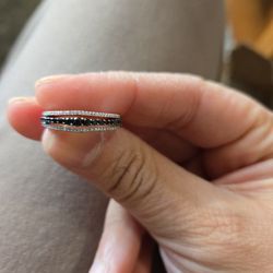 Sterling Silver And Diamond Ring