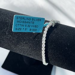 Authentic Moissanite Tennis Bracelet