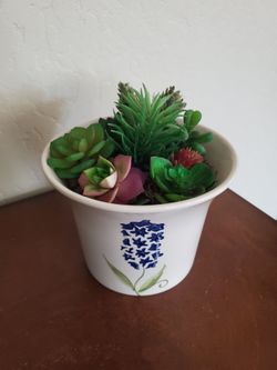 Artifical Plant With Ceramic Vase