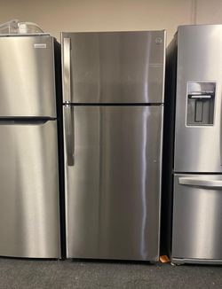 GE Top Mount Refrigerator in Stainless Steel - Excellent Condition