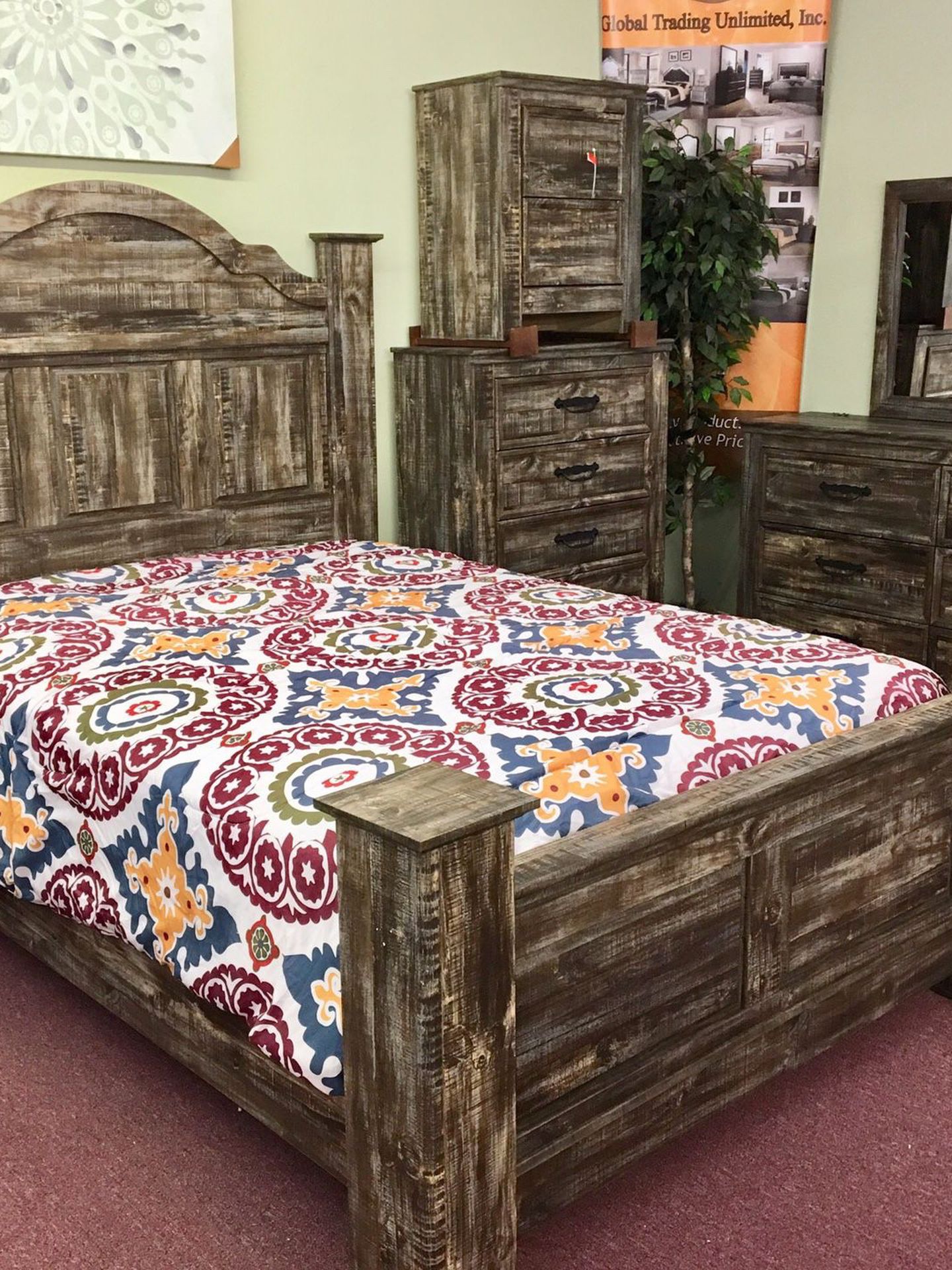 🇺🇸HUGE Blowout Furniture Sale!🇺🇸 Brand New 6PC Queen Size Bedroom Set! $50 Down Takes It Home Today!