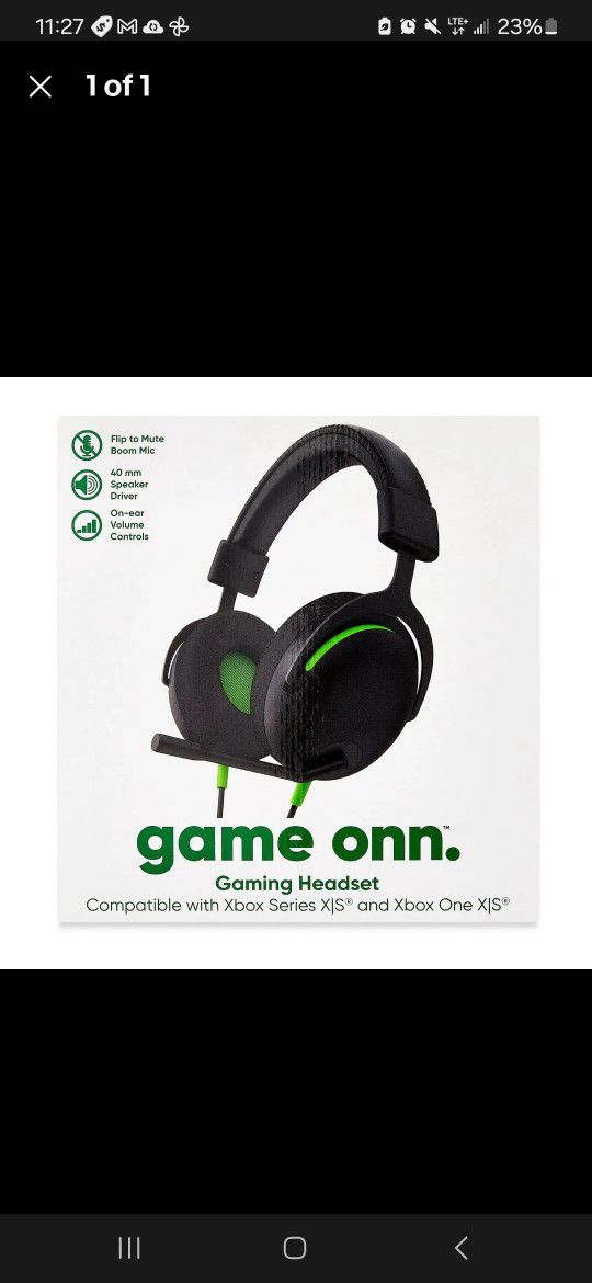 Game Onn Gaming Headset For Xbox