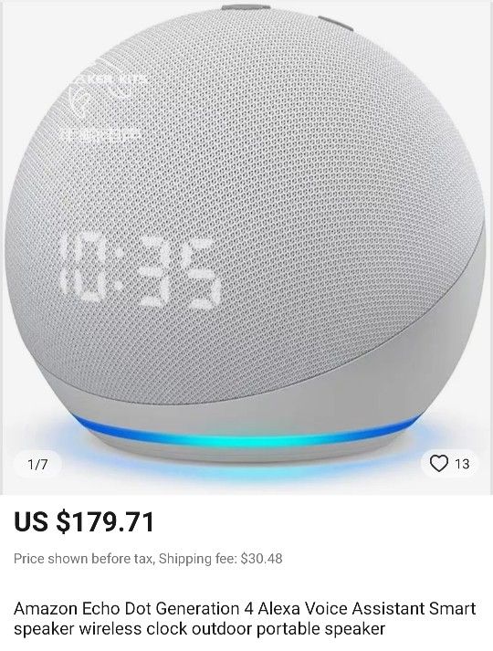 Amazon Echo Dot 4th Generation Glacier White With Clock And Sengled Bluetooth Bulb 