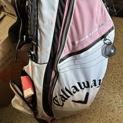 PINK Callaway With Golf Clubs 