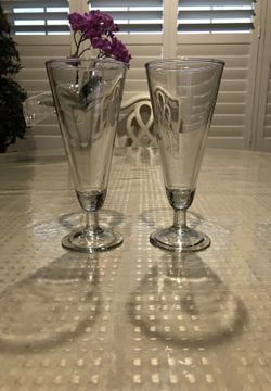 Princess house heritage pattern beer glasses