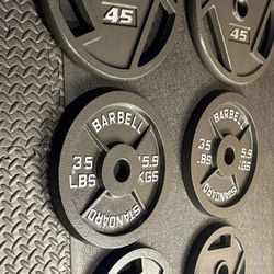 BRAND NEW Olympic  Weights Plates Set: 45s, 35s, 25s & 10s . Btute#230