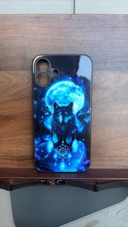 Wolf Moon Graphic iPhone 16 plus Case