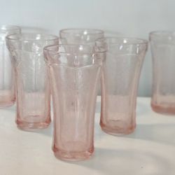 PINK DEPRESSION GLASSES SET