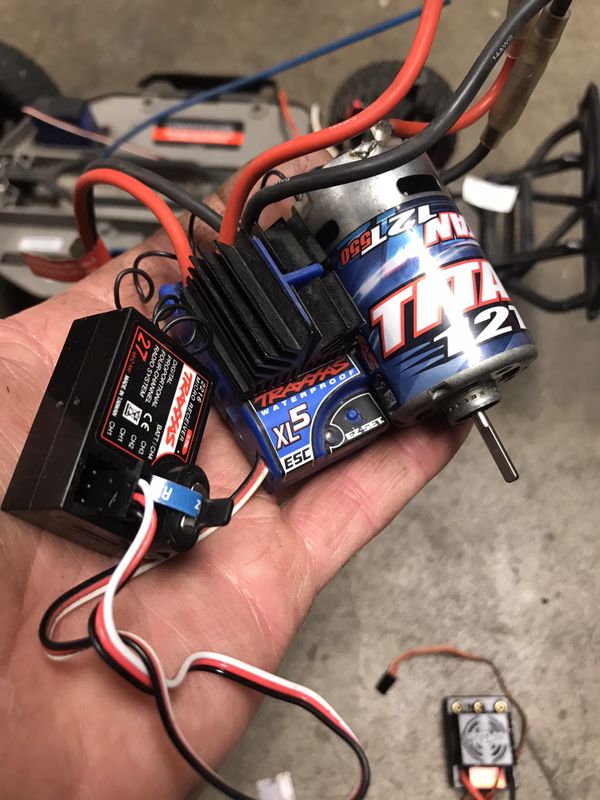 Complete Traxxas Titan 12T motor, XL5 waterproof ESC, receiver and