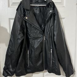 plus size leather jacket 