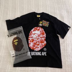 Black Bape Tee (Pink/white) Print