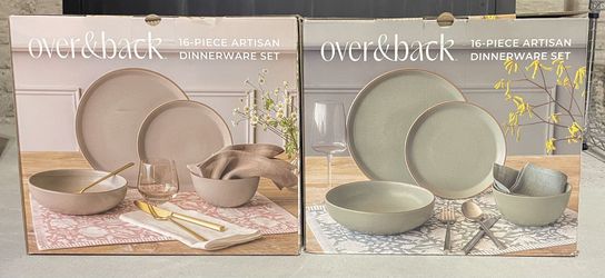 Brand New Over And back 16 Piece Dinnerware Set . Mother’s Day Gift