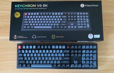 Keychron V6 8K Full-Size Mechanical WIRED Keyboard - Red Linear