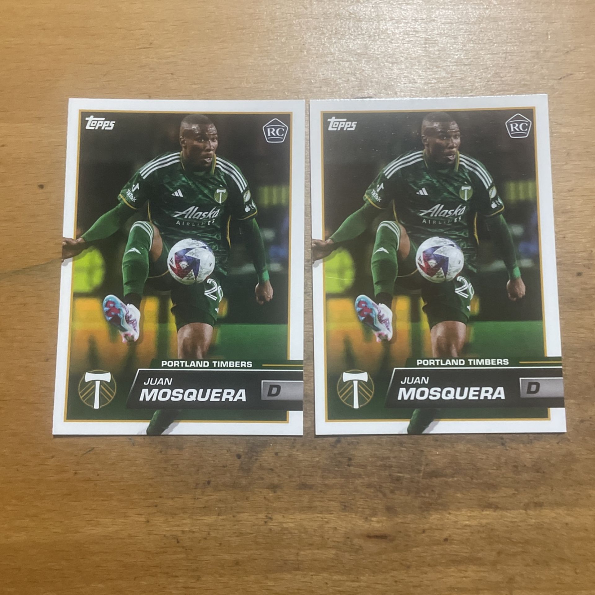 2023 TOPPS MLS JUSN MOSQUERA 2 CARD ROOKIE LOT