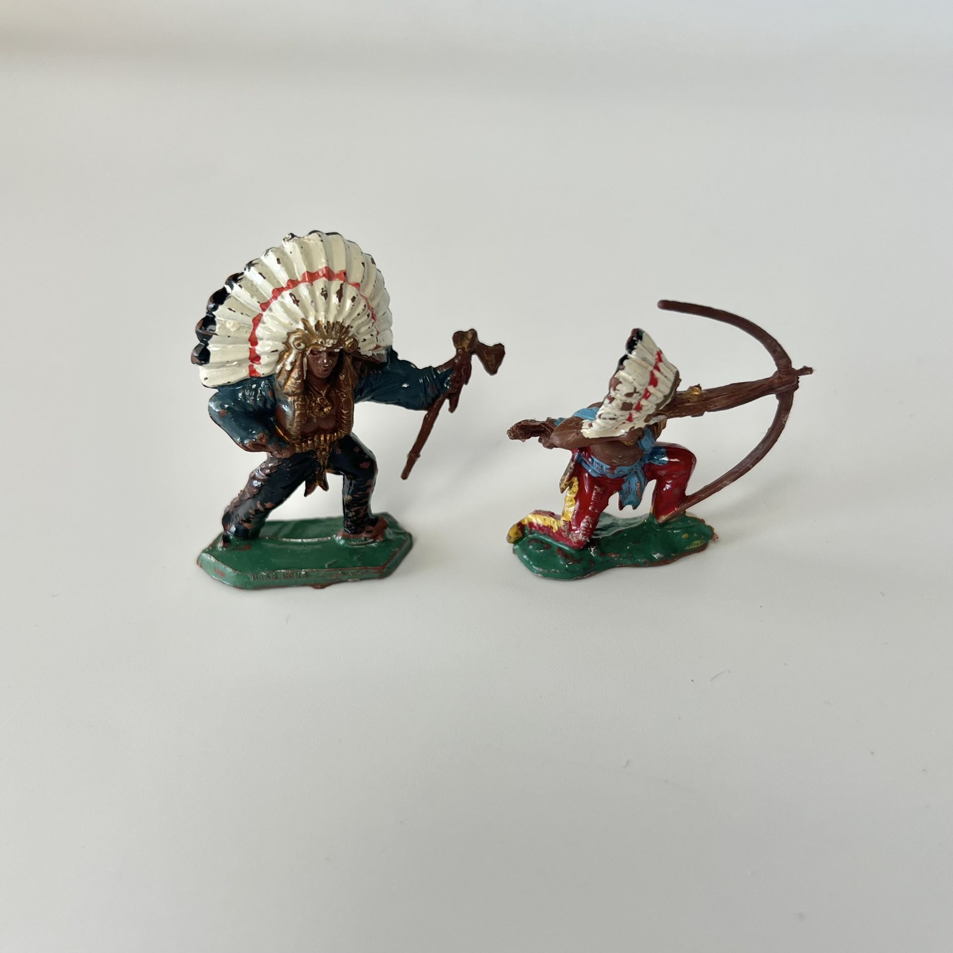 Vintage Plastic Lone Star American Indian and Cowboys Bundle of 2 toys