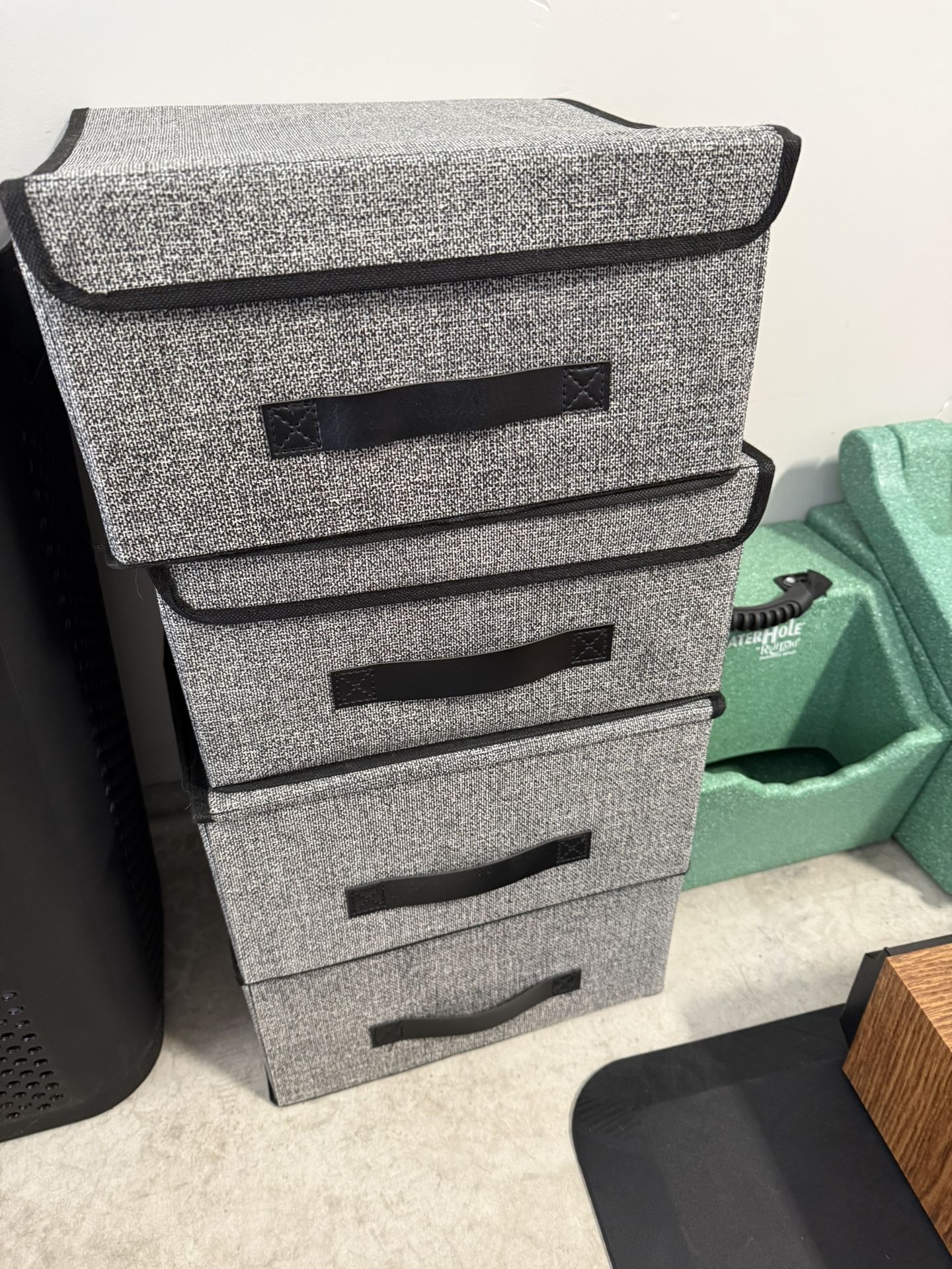 Like New 4 Linen Storage Container Boxes