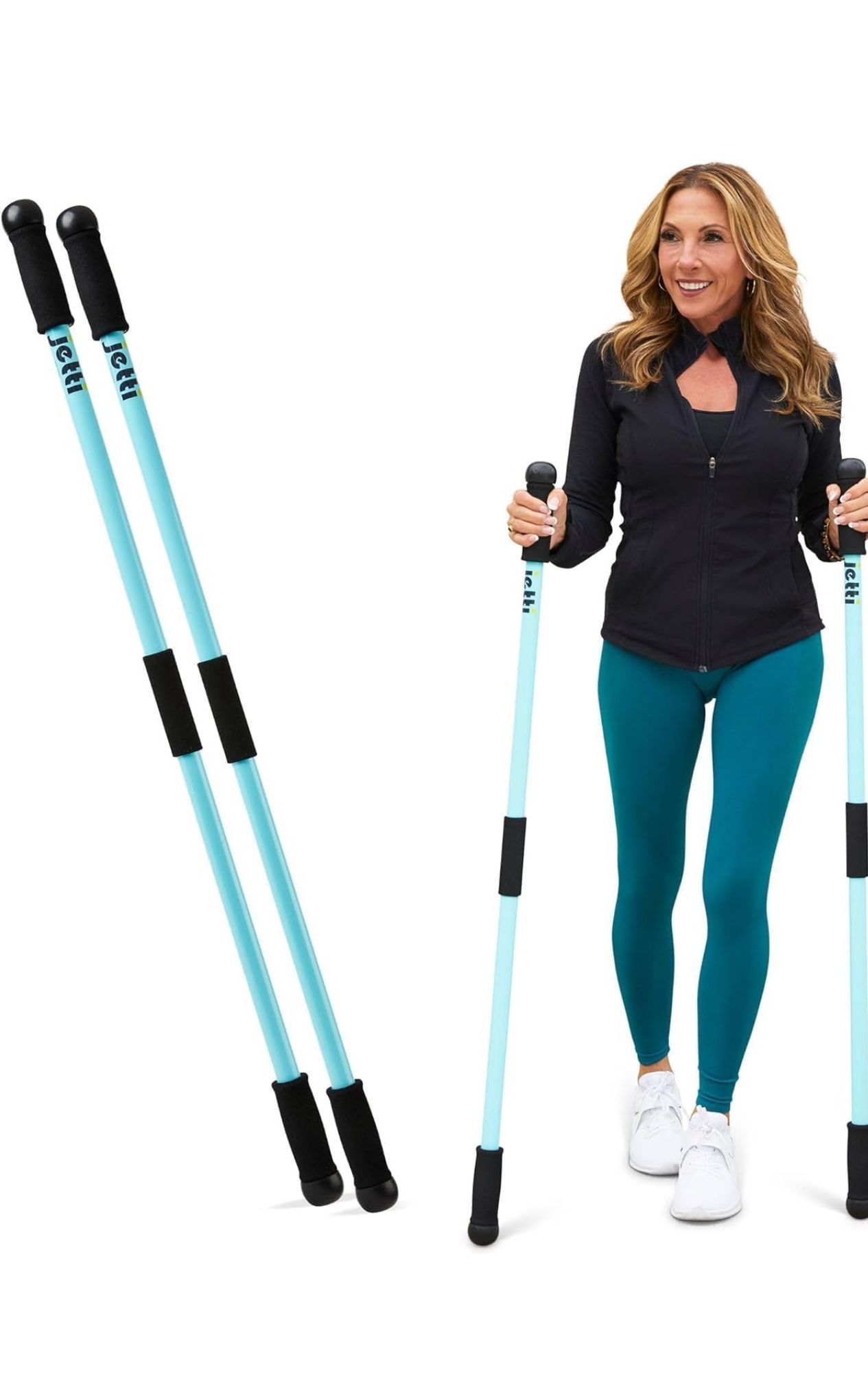 Perfectly Weighted Walking Poles Transform Walk into Full-Body Workouts, Increase Stability, and Improve Posture | Includes 2 Walking Poles & Carrying
