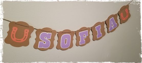 Rustic name banner