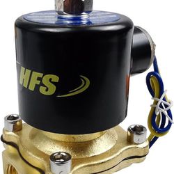HFS Electric Solenoid Valve 110 Watt Ac or 12 Watt Dc for Water, Air, Gas, Fuels N/C - 1/4, 1/2, 3/4 Inch, 1 Inch NPT Available, SLV-12-02