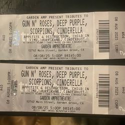 Guns N Roses , Deep Purple, Scorpions, Cinderella