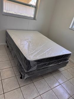Full mattress with box spring (2pc set - new) NEW KING-QUEEN-FULL-TWIN SIZE SETS MATTRESS AND BOX SPRING 2-pcs