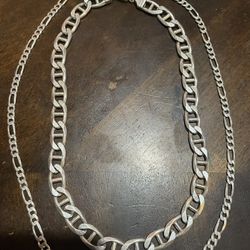 925 Italy Sliver Necklace 11 Mm. 20 Inches Long Don’t Know Exact Weight But It’s Heavy 