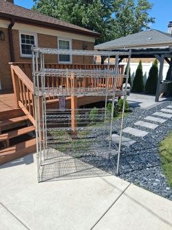 Metal wire shelves
