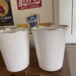 2 Small Trash Cans 