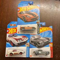 lot of 3 Hotwheels corvette car