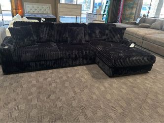 Black deep and comfy sectional