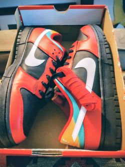 Nike Dunk Low Retro LTD Size 12 Black/White -Gym Red