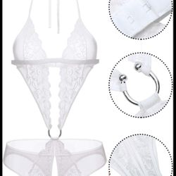 Avidlove Women One Piece Lingerie Deep V Teddy Lac