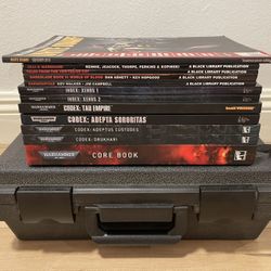 Games Workshop Warhammer 40k Miniatures Case & Codex, Index, Comics