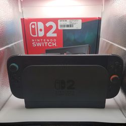 NINTENDO SWITCH 2 W BOX ALL ACCESSORIES.